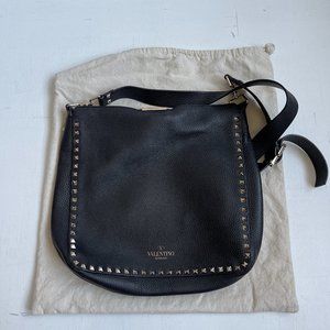 VALENTINO GARAVANI Rockstud Leather Messenger Bag